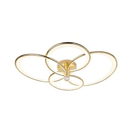 Plafon złoty 4 obręcze Azina LED Light Prestige LP-4852/4C GD