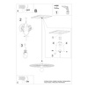 Lampa wisząca SIRKEL 60 czarny Sollux TH.146