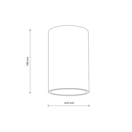 Biała tuba wysokość 10cm IP44 FLARE WHITE 1xGU10 Tk Lighting 10584