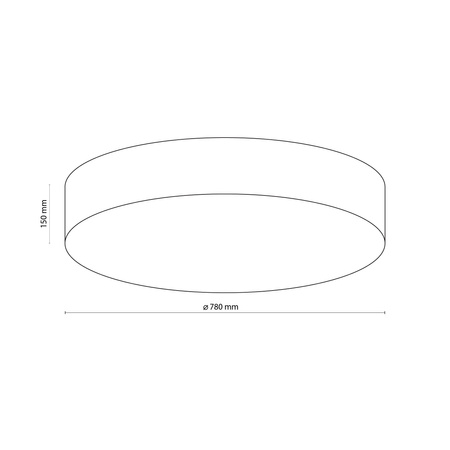 Lampa sufitowa plafon RONDO LINEN 78cm TK Lighting 5638