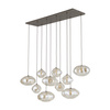 Lampa wisząca dziesięć zwisających nieregularnych kloszy NEBIA NEW BROWN 10XG9 Tk Lighting 11793