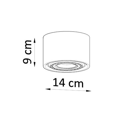 Lampa sufitowa, oprawa BASIC 1 Sollux Lighting SL.0881