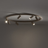 Beżowa lampa sufitowa ring 80cm – okrągła forma z punktowymi światłami 7xGU10 FOURTY ROUND Nowodvorski 11948