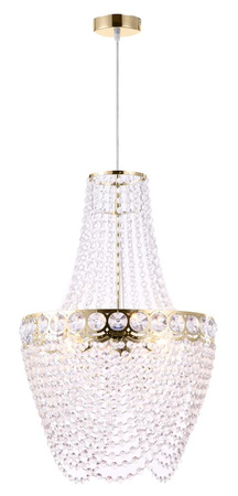 PERSEO LAMPA WISZĄCA 3X60W E27 ZŁOTY+KRYSZTAŁKI Candellux 31-57488