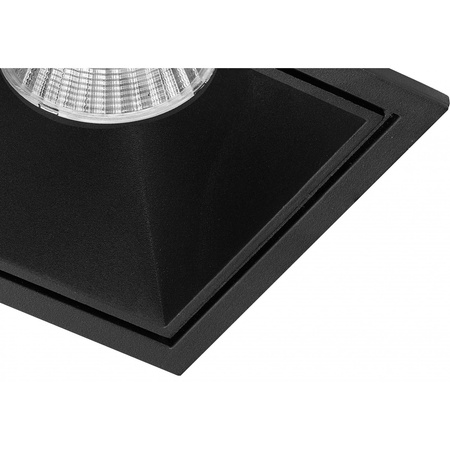 Czarna kwadratowa wpuszczana oprawa 9cm x 9cm LED OKOS 10W CCT SWITCH BK AZZARDO AZ5992