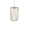 Lampa wisząca druciana z wysokim cylindrycznym beżowym kloszem 1xGX53 KENAI B Nowodvorski 12222