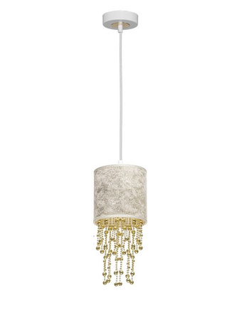 Lampa wisząca pojedyńcza ALMERIA WHITE/GOLD Milagro MLP6444