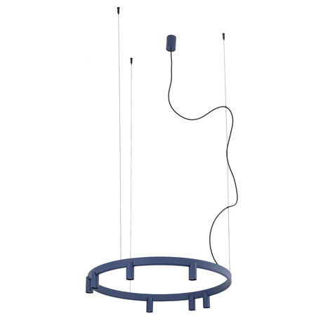Lampa wisząca duży granatowy 80cm okrąg 13xGU10 R35 + LED zintegrowany FOURTY ROUND LED Nowodvorski 12283