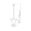 Lampa wisząca czarna pojedyńcza FUTURA 1xG9 Milagro MLP8913