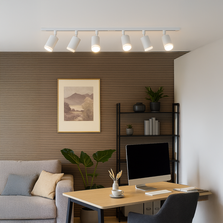 Zestaw Oprawa Pipe Ring Track Biały 6xGU10 2m Milagro ML2086