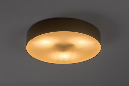 Lampa sufitowa okrągły plafon 39cm z podwyższonym IP43  w kolorze szaro-beżowym 3xE27 Dolen Rabalux 75068