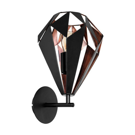 Kinkiet metalowy czarno miedziany CARLTON Eglo 49992