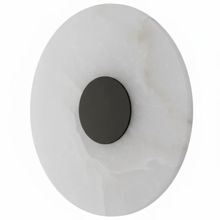 Kinkiet okrągły z marmuru Dalinia 1xLED czarny WL0114-BK Yaskr