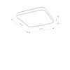 Kwadratowy biały plafon sufitowy 33cm 3000K IP44 AGNES SQUARE LED PRO Nowodvorski 10989