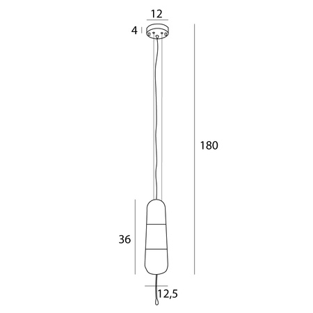 MAXLIGHT P0590 LAMPA WISZĄCA MAURI 1 SMOKY GLASS