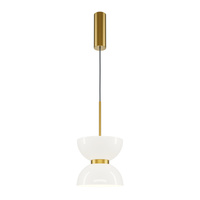 Złota lampa wisząca ze szklanym kloszem LED 3000K Kyoto MOD178PL-L11G3K Maytoni