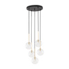 NILOS BLACK / GOLD LAMPA WISZĄCA 5 TK Lighting 5943