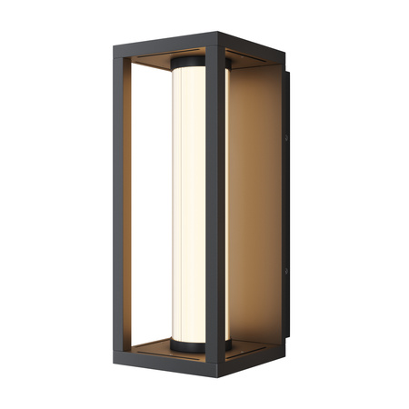 Kinkiet ogrodowy LED nowoczesny czarny prostokątny IP54 LED 3000K Expo O480WL-L12B3K Maytoni