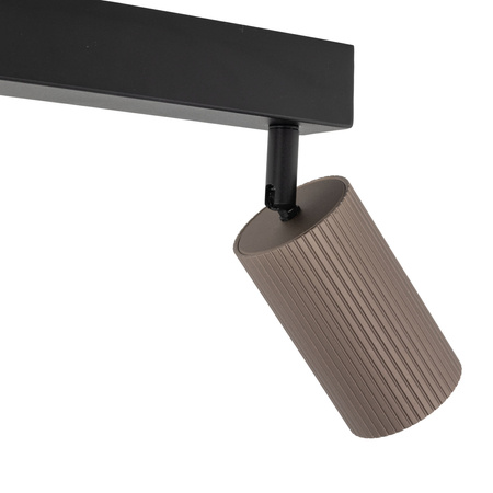 Podwójna listwa sufitowa z ryflowanymi brązowymi tubami TUNE BROWN 2XGU10 Tk Lighting 16147
