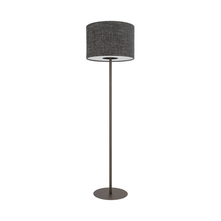 Lampa podłogowa z czekoladową podstawą i abażurem w kolorze czarny melanż 1xE27 AMARELA Nowodvorski 11663