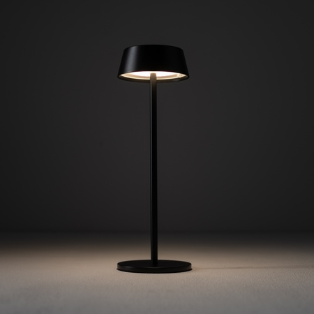 Przenośna czarna lampka stołowa do ogrodu ładowana na USB 3000K AMY LED Nowodvorski 11532