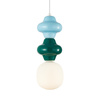 Lampa wisząca z zielonej i niebieskiej ceramiki 1xE14 Latera Italux PND-94331A-1S-MLTI