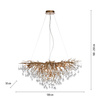 Lampa wisząca gałązki z kryształkami w kolorze starego mosiądzu 100cmx50cm nad stół ICICLE Paul Neuhaus 2192-11