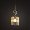 Lampa wisząca ryflowane bursztynowe szkło SOPHIA COGNAC 1xE14 Tk Lighting 11039