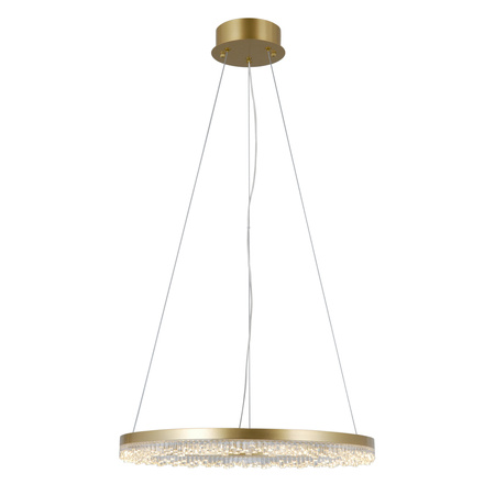 Lampa wisząca złoty pierścień 50cm z dekorem LED Barlo Italux PND-34526-M-GD