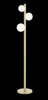 Złota lampa podłogowa z trzema szklanymi kulami FORES 3xG9 Zuma Line F0574-03N-V6AA