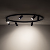Granatowa lampa sufitowa ring 80cm - okrągły pierścień z punktowymi światłami 7xGU10 FOURTY ROUND Nowodvorski 11947