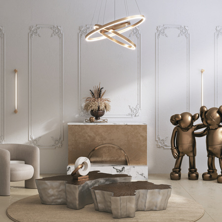 Podwójny ring czarna lampa wisząca LED Rim MOD058PL-L74BK Maytoni