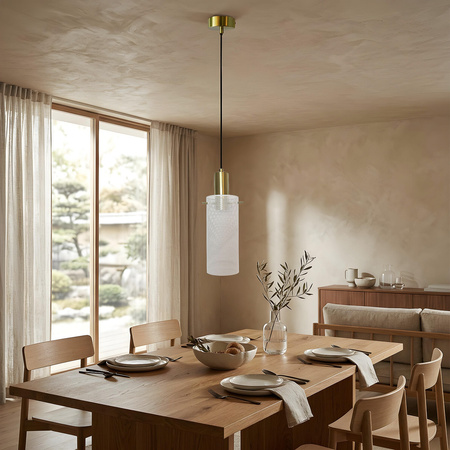 Lampa wisząca metalowa Tirana 1 biała 1xE27 Light Prestige LP-945/1P WH