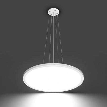 Okrągła płaska lampa wisząca 48cm w kolorze białym Manito Italux PND-72843-480R-36W-WH