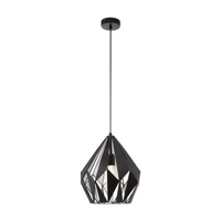 Lampa wisząca metalowa czarno srebrna CARLTON Eglo 49255