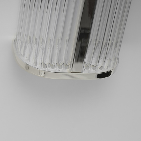 Chromowany kinkiet LED ze zmienną barwą światła PANDORA WALL CCT SWITCH IP44 CH AZZARDO AZ6572