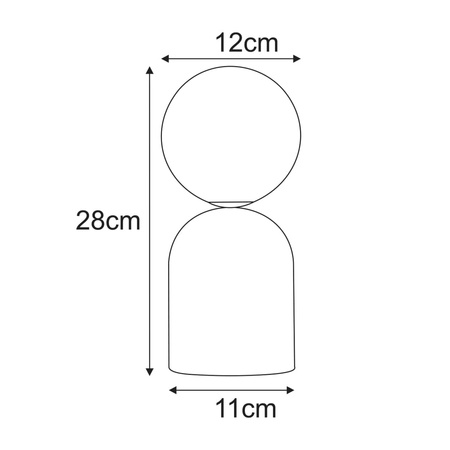 Kaszmirowa lampka stołowa na komodę z kulką KONI Kaja Lighting K-5971