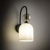 Kinkiet czarny ze szklanymi kloszami 1xE14 SOPHIA COGNAC WHITE Tk Lighting 11587