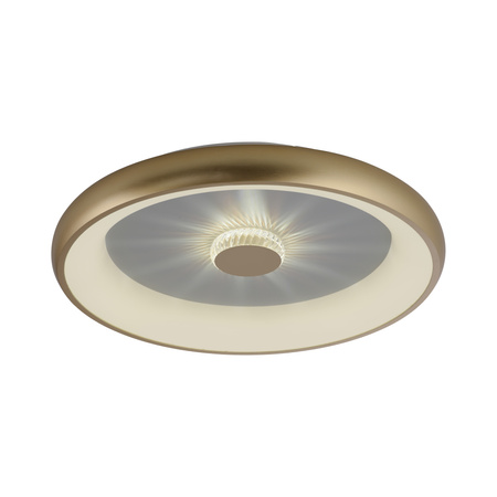 Lampa sufitowa okrągła w kolorze matowego mosiądzu VERTIGO Just Light Paul Neuhaus 14386-60 sterowana pilotem