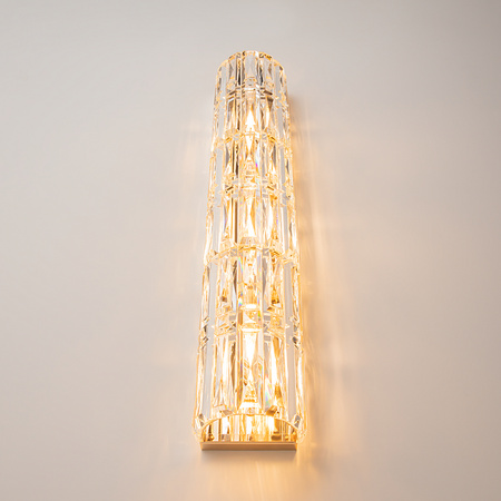 Kryształowy złoty kinkiet o wysokości 75cm Facet MOD094WL-03G Maytoni