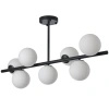 Lampa wisząca czarna siedem białych kul 7xE14 PLC0104-BK Yaskr