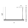 LAMPA WISZĄCA liniowa LED FAYETTE 121CM 20W 3000K CZARNY IP44 MAXLIGHT P0621