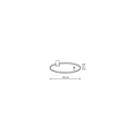 Plafon Ring S czarny okrąg 60cm LED CCT Light Prestige LP-909/1C S BK CCT