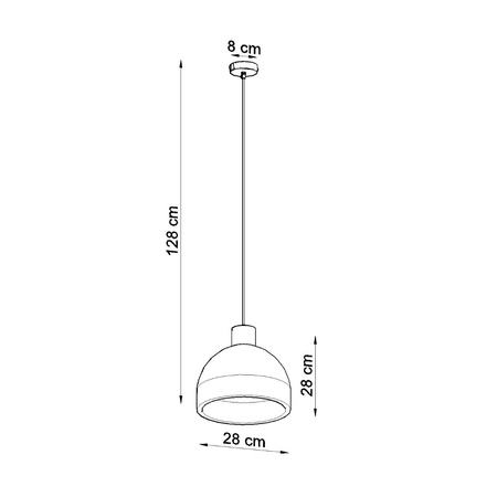 Lampa wisząca z betonu DAMASO Sollux Lighting SL.0281