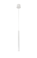 Lampa wisząca cienka tuba ILIOS 1 PENDANT WH AZZARDO AZ5743 - nowoczesna biała lampa do kuchni lub salonu