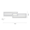 Lampa sufitowa dwa połączone prostokąty LED sterowane pilotem EDGING LED Just Light 14875-16