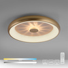 Lampa sufitowa okrągła w kolorze matowego mosiądzu VERTIGO Just Light Paul Neuhaus 14386-60 sterowana pilotem