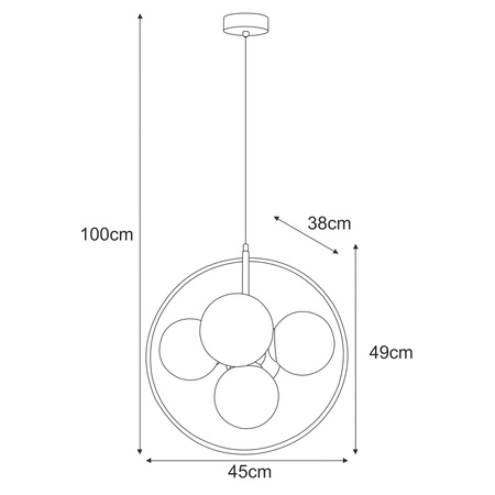 Lampa wisząca K-3836 z serii MEGAN Kaja Lighting