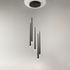Lampa wisząća 5 czarnych sopli na kole LED Cascade MOD132PL-L30BK Maytoni