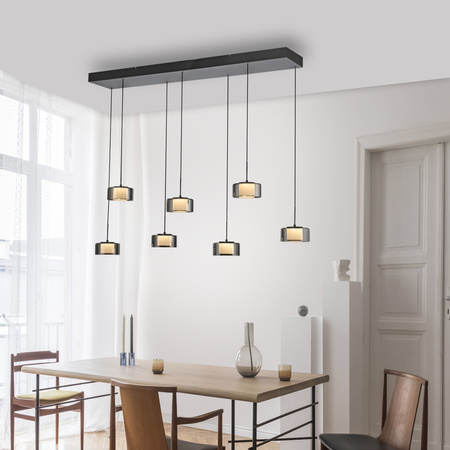 Lampa wisząca siedmiopunktowa z wbudowanym ściemniaczem RIKA Paul Neuhaus 2115-18
